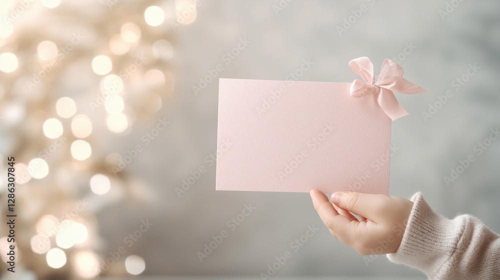 Obraz premium Child Giving Handmade Card to Mom