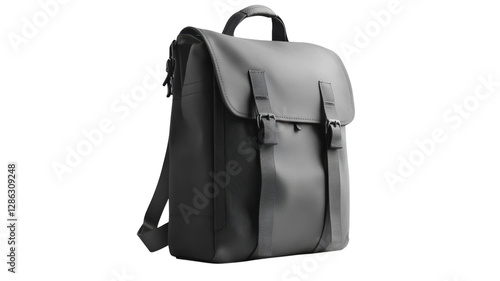 Obraz na płótnie Stylish black messenger bag made of durable material with adjustable straps for everyday use and travel purposes w salonie
