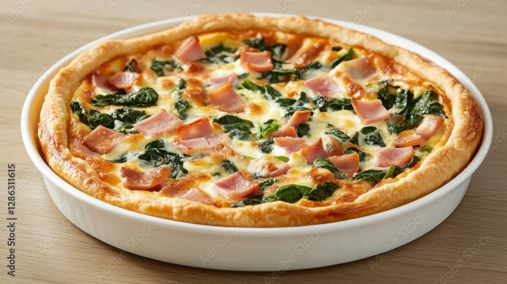 Savory Ham And Spinach Quiche In A Golden Crust On Wooden Tabletop Area Photography Dishes Food Photography Close Up View High Angle Cuisine Dish Recipes Photography Flat Lay Delicious Food Homemade Savory Ham And Spinach Quiche In A Golden Crust On Wooden Tabletop Area Photography Dishes Food Photography Close Up View High Angle Cuisine Dish Recipes Photography Flat Lay Delicious Food Homemade