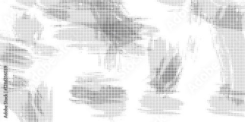 Black and white abstract grunge halftone pattern texture background