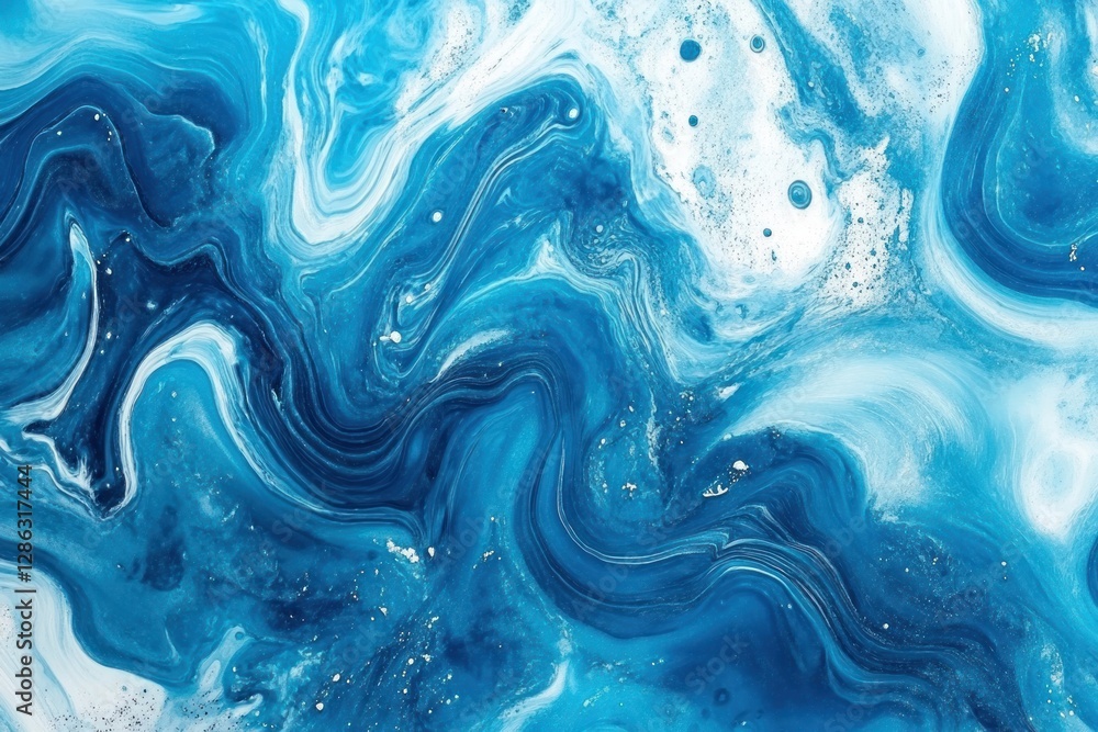 Abstract Blue Swirling Marble Paint Texture Gold Glitter Background Abstract Blue Swirling Marble Paint Texture Gold Glitter Background