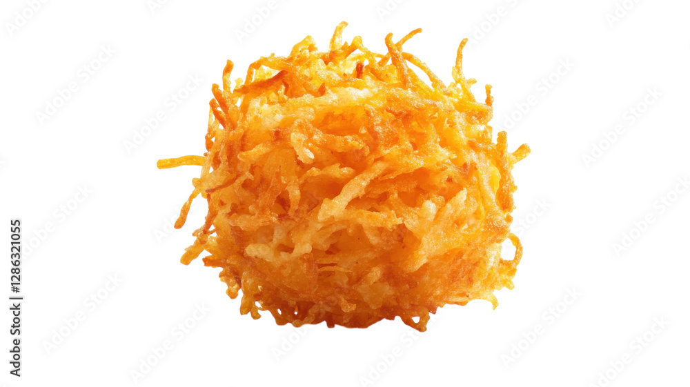 Crispy golden coconut macaroons served on a white background for dessert lovers in a sweet treat setting