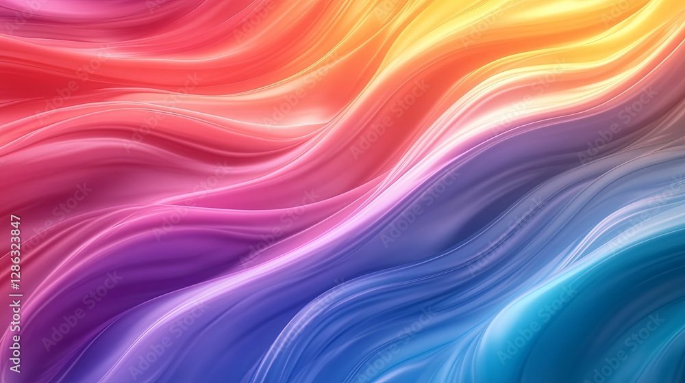Abstract Colorful Swirling Waves Gradient Design Abstract Colorful Swirling Waves Gradient Design