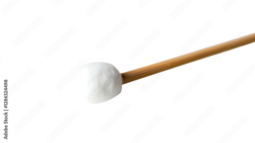 Marshmallow on a stick ready for roasting at a campfire