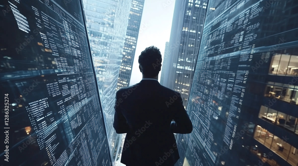 business man in front of building business man in front of building