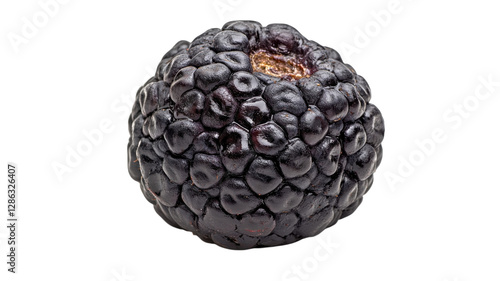 Obraz na płótnie Ripe black raspberry showcases rich color and unique texture in a close-up view w salonie