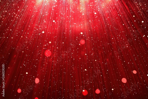 Sparkling red background adorned with festive glittering lights and vibrant fireworks ideal for celebrations and special occasions