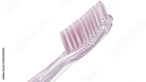 Obraz na płótnie Toothbrush with soft bristles ready for daily dental care and hygiene routine w salonie