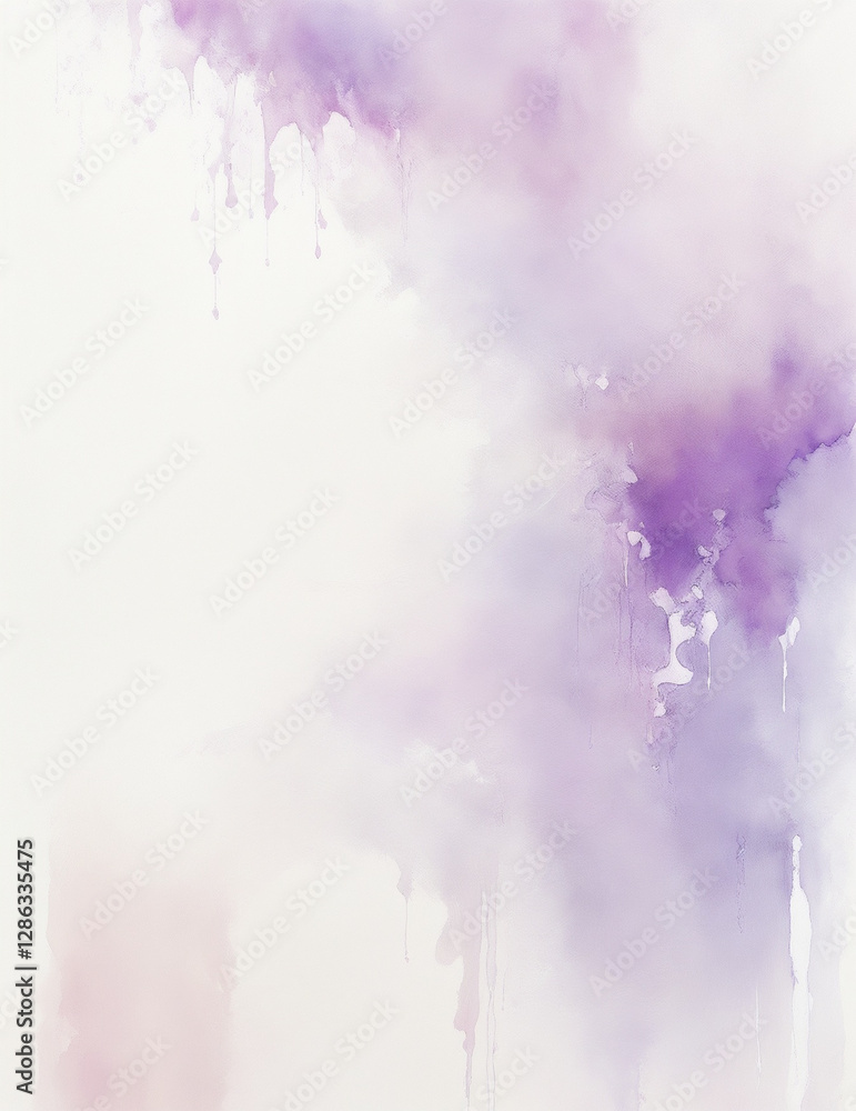 Naklejka premium abstract colorful background - abstract light purple watercolor splash background - Generative AI