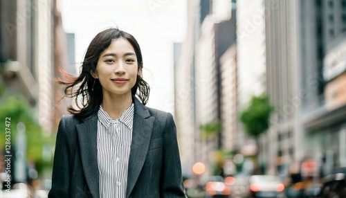 街を歩く日本人女性