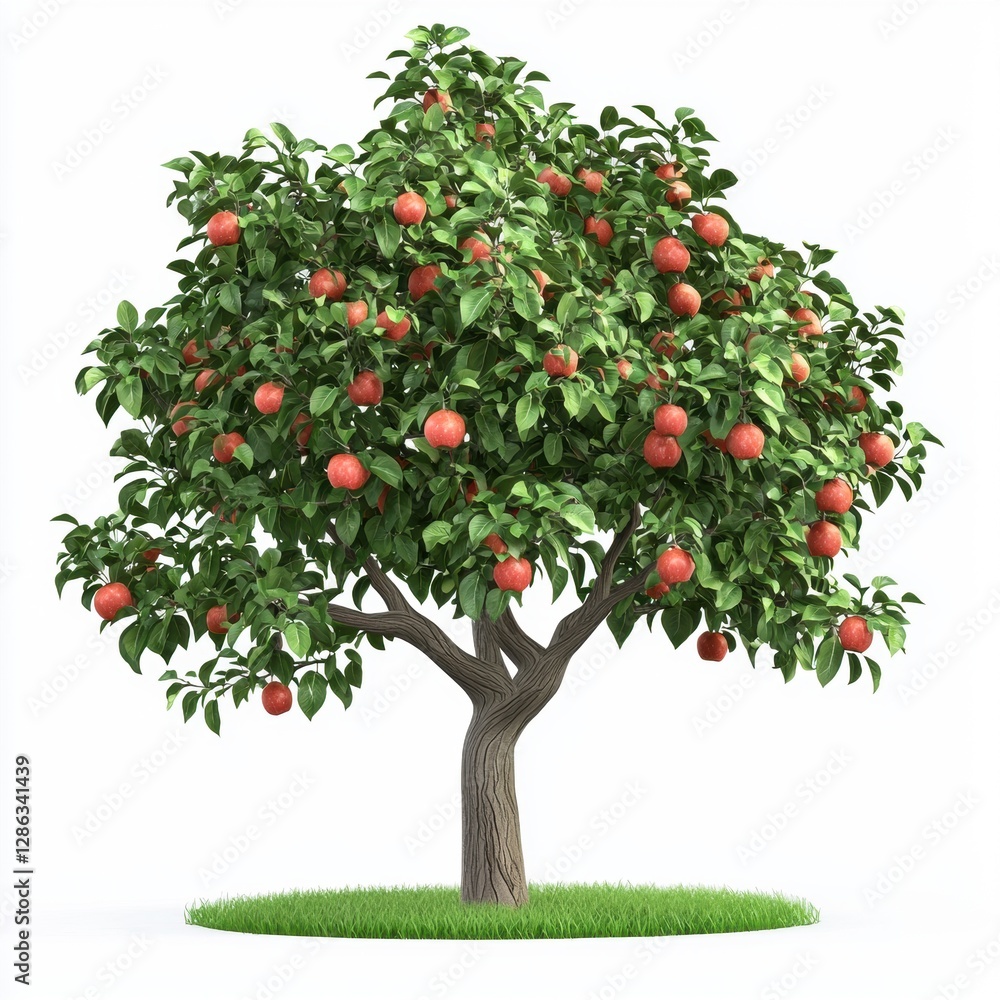Apple tree isolated on white background Apple tree isolated on white background