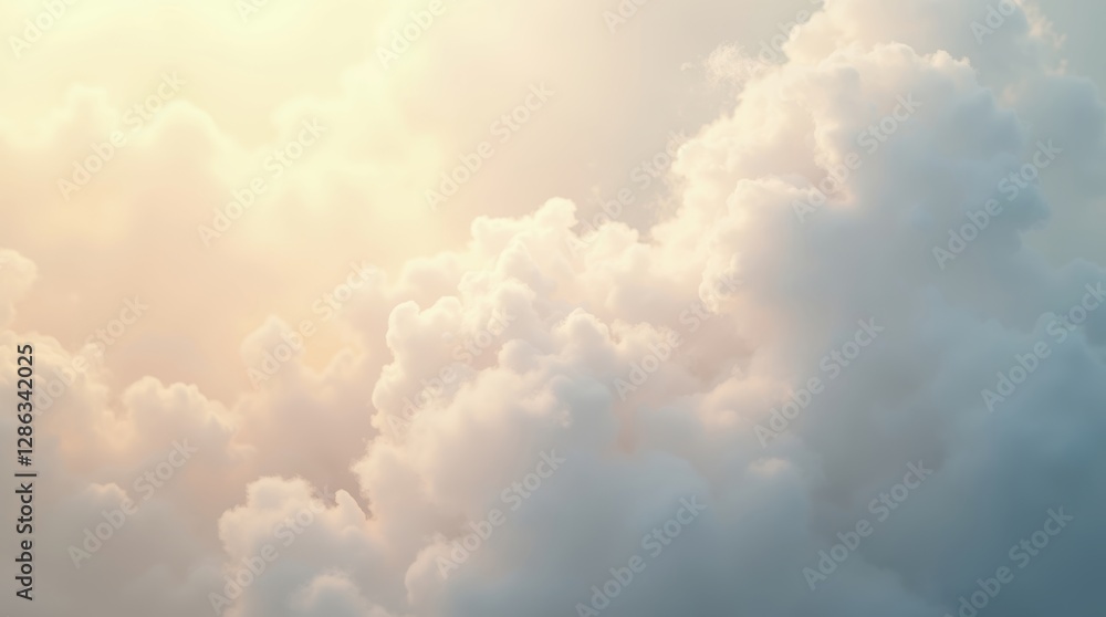 Soft, fluffy clouds illuminated by warm sunlight, creating a serene atmosphere. Ideal for backgrounds, nature-themed designs, or projects related to weather and tranquility. Soft, fluffy clouds illuminated by warm sunlight, creating a serene atmosphere. Ideal for backgrounds, nature-themed designs, or projects related to weather and tranquility.