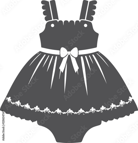 vector illustration of a girl in a dress
