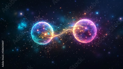 Quantum Entanglement of Energy Spheres in a Cosmic Digital Universe with Vibrant Connections