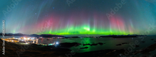 Canvas Print Nordlichter / Aurora Borealis unglaublich & atemberaubend auf Senja mit Segla