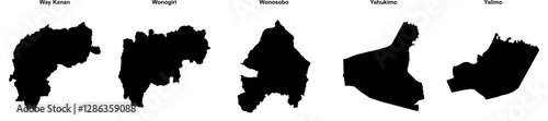 Way Kanan, Wonogiri, Wonosobo, Yahukimo, Yalimo outline maps