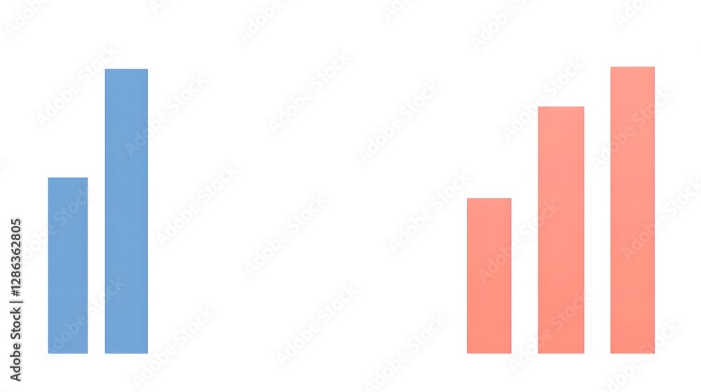 A comparison of bar charts showing numerical data representation A comparison of bar charts showing numerical data representation