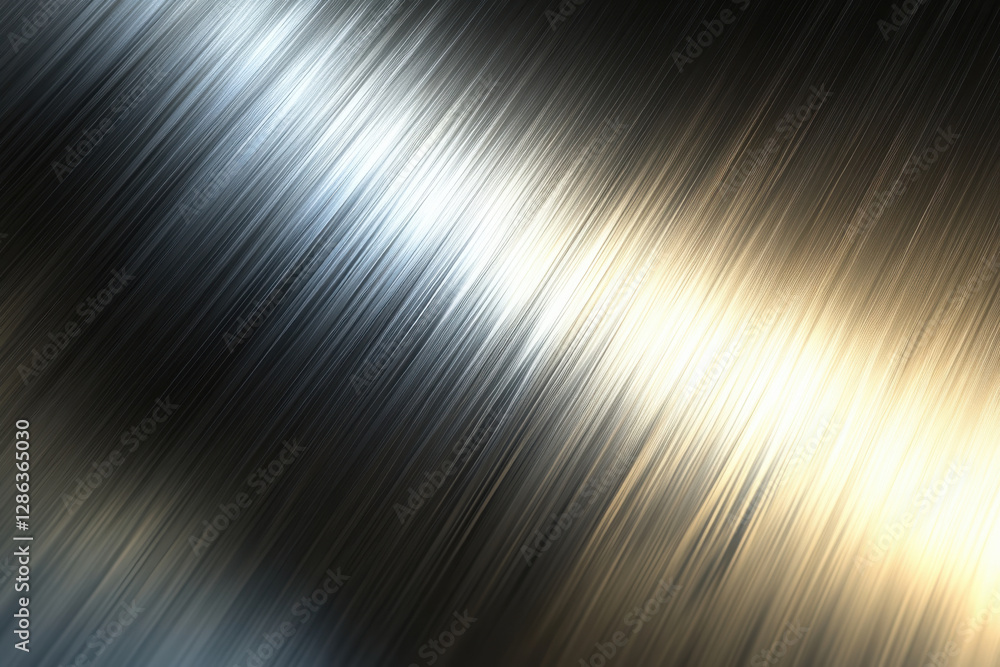 Abstract Metallic Texture with Dynamic Light Streaks in Silver and Gold Hues Abstract Metallic Texture with Dynamic Light Streaks in Silver and Gold Hues