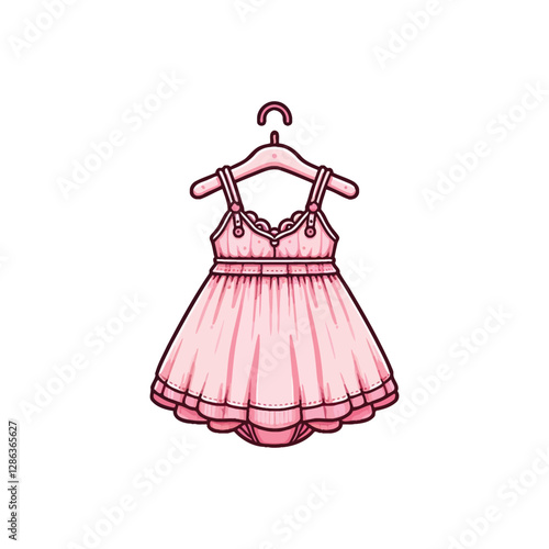 vector illustration of a fashion dress