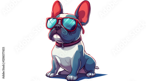 Cool French Bulldog Wearing Sunglasses