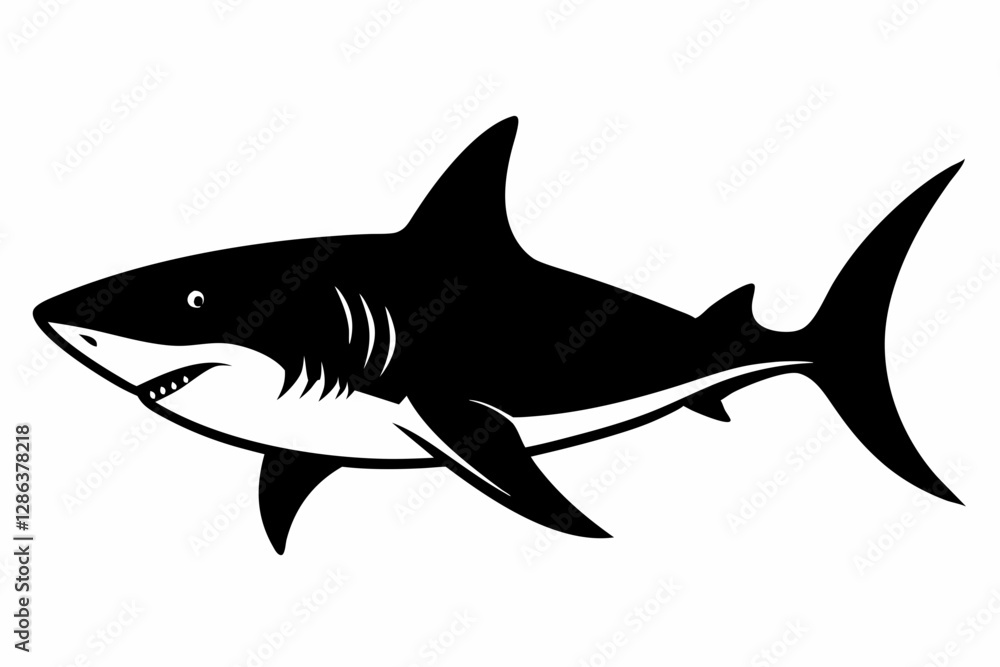 shark silhouette black vector shark silhouette black vector