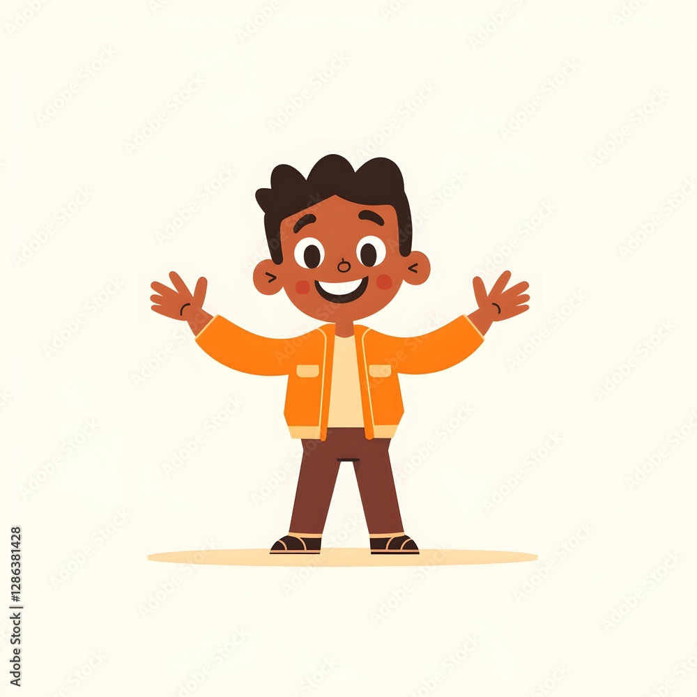 Young boy dressed in a bright yellow jacket enjoying outdoor activities while embracing the spirit of adventure Young boy dressed in a bright yellow jacket enjoying outdoor activities while embracing the spirit of adventure