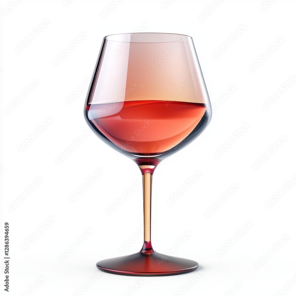 Wine glass filled with red wine isolated on white background Wine glass filled with red wine isolated on white background
