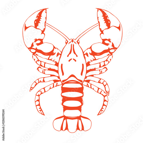 Crayfish prawn shrimp lobster seafood logo design inspiration symbol vector illustration.