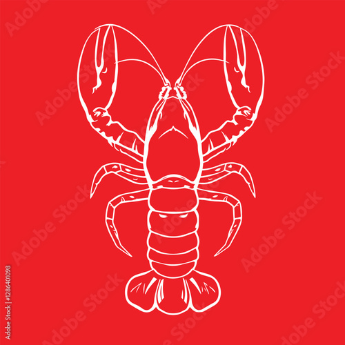 Crayfish prawn shrimp lobster seafood logo design inspiration symbol vector illustration.