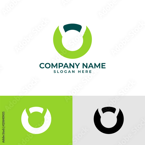 Unique kettlebell icon within a circle. Represents strength, fitness, or training. Minimalist vector, ideal for gyms, personal trainers, or fitness apps.