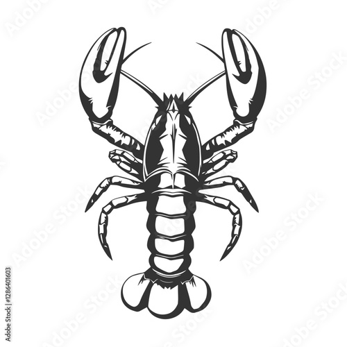 Crayfish prawn shrimp lobster seafood logo design inspiration symbol vector illustration.