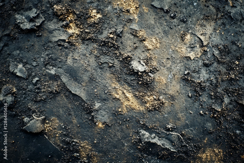 Cosmic dust scattered across black surface. AI image Cosmic dust scattered across black surface. AI image