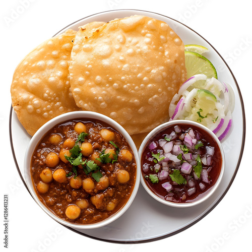 Delicious Chole Bhature  Indian Chickpea Curry with Fried Bread