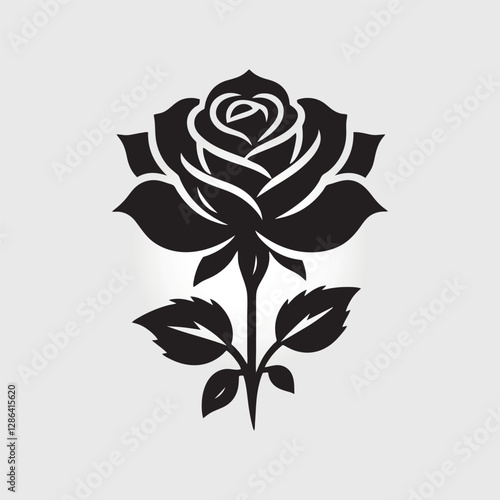Rose Silhouette – Beautiful Floral Vector Illustration