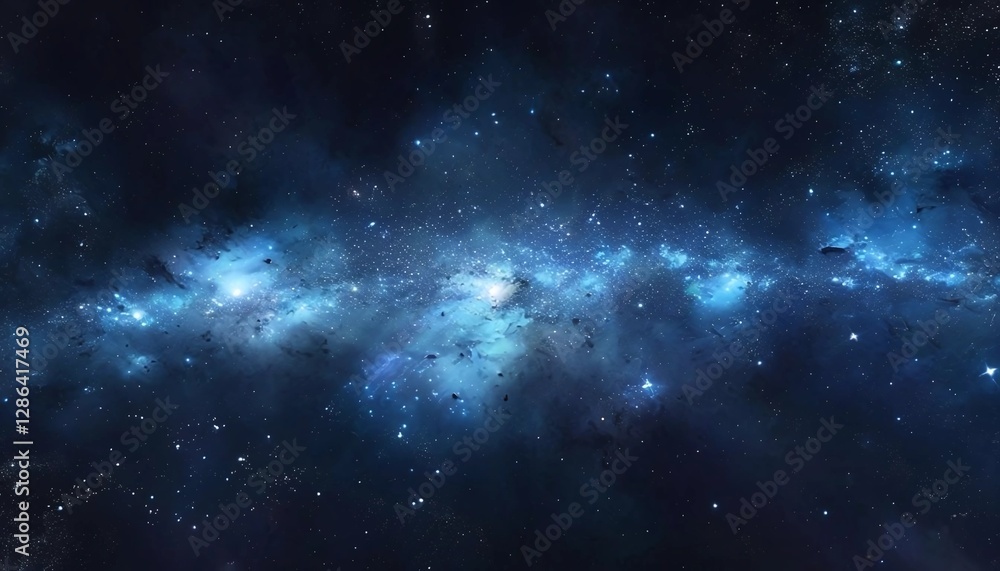 Naklejka premium Captivating Space Photograph Featuring Brilliant Star Cluster Nebula