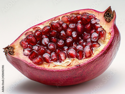 Fresh Juicy Pomegranate Half - Nutritious Red Fruit Packed with Antioxidants