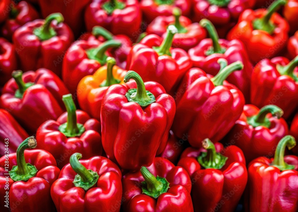 Minimalist Paprika Market Still Life Photography: Vibrant Red Peppers, Organic Produce, Colorful Spices, Food Photography, Market Scene Minimalist Paprika Market Still Life Photography: Vibrant Red Peppers, Organic Produce, Colorful Spices, Food Photography, Market Scene