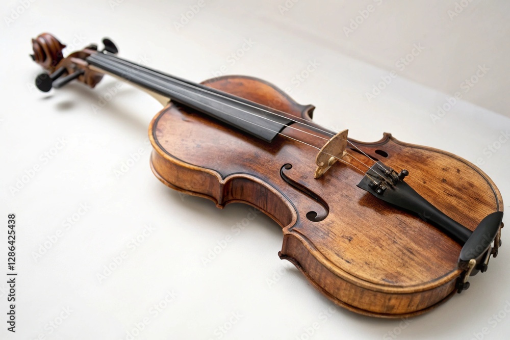 Fototapeta premium violin on white background
