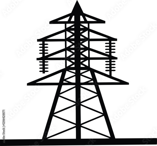 Electricity tower silhouette,Electricity tower vector iocn,Electricity tower clipart