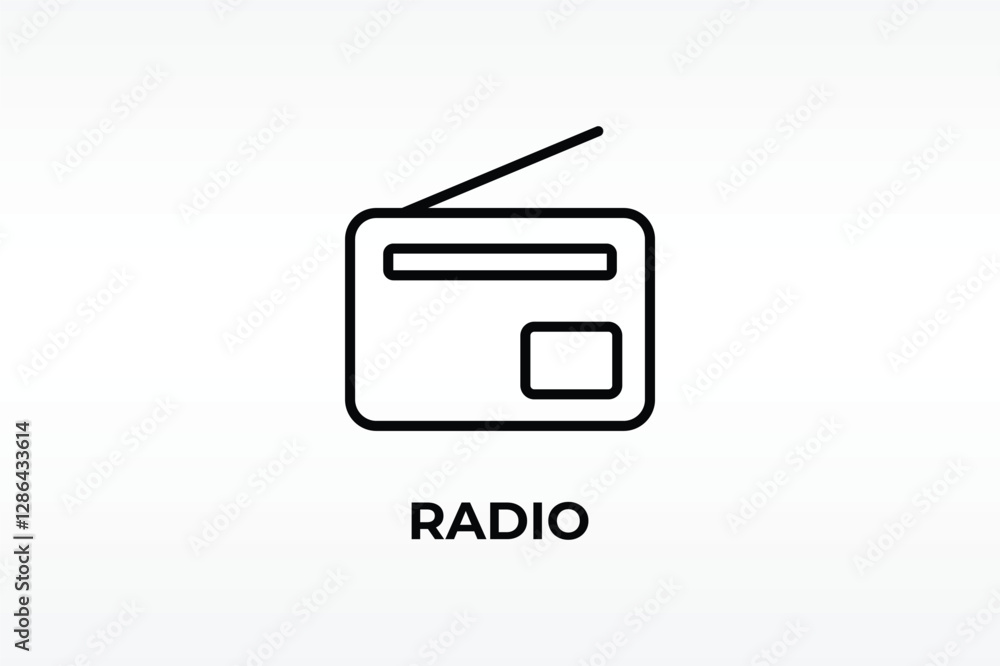 Radio Vector, Icon Or Logo Sign Isolated Symbol Illustration Radio Vector, Icon Or Logo Sign Isolated Symbol Illustration