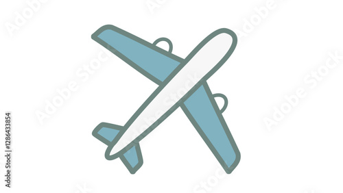 airplane icon, vector illustration with white background