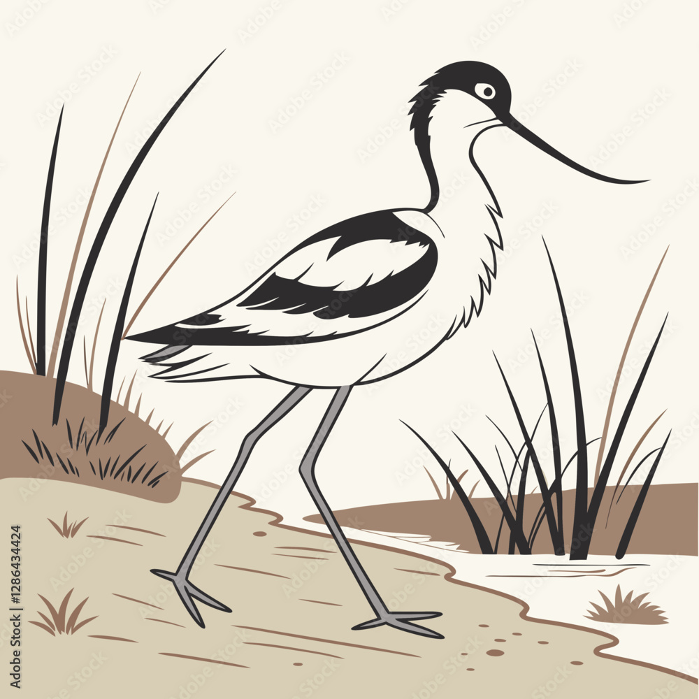 Fototapeta premium heron on the beach