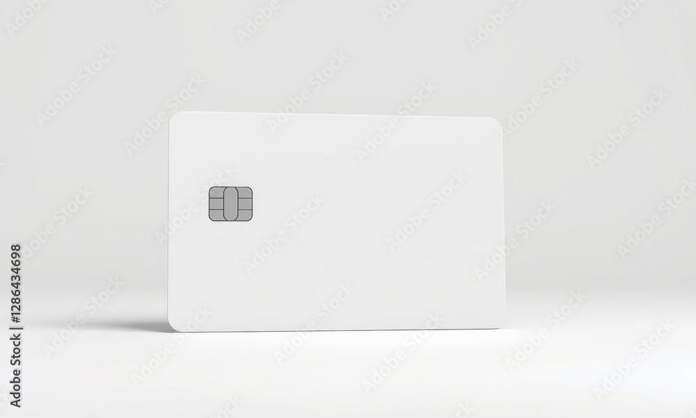 blank bank card mockup with chip, ideal for design presentations and branding. minimalist design emphasizes simplicity and versatility blank bank card mockup with chip, ideal for design presentations and branding. minimalist design emphasizes simplicity and versatility