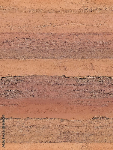 seamless rammed earth clay texture tile top view natural red brown layers wall ground for surface mapping architecture game design 2d flat	