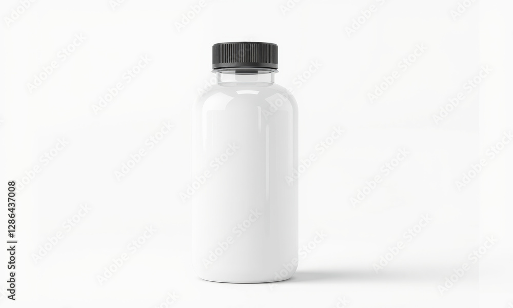 clean, white reusable water bottle with black cap, perfect for eco friendly hydration. Ideal for outdoor activities and daily use clean, white reusable water bottle with black cap, perfect for eco friendly hydration. Ideal for outdoor activities and daily use