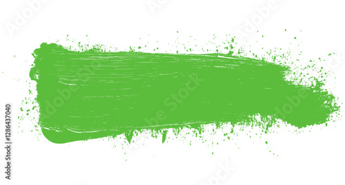 Vector illustration of a green paint stroke. Great for adding a splash of color to designs. Use as a background element or artistic highlight.
