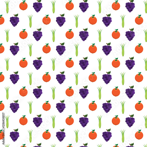 Wallpaper Mural seamless pattern with fruit Torontodigital.ca