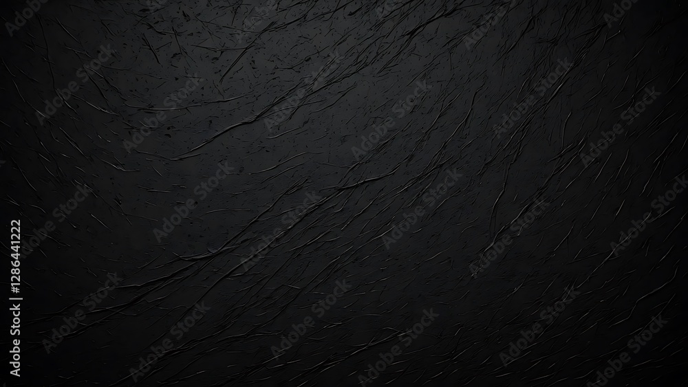 Naklejka premium Abstract Black Texture: Dark, Scratched, and Dramatic Background