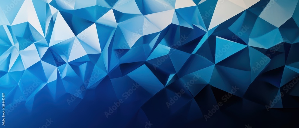 Blue geometric pattern background with triangular shapes and gradient effects for modern design, digital art, and technology concepts. Blue geometric pattern background with triangular shapes and gradient effects for modern design, digital art, and technology concepts.