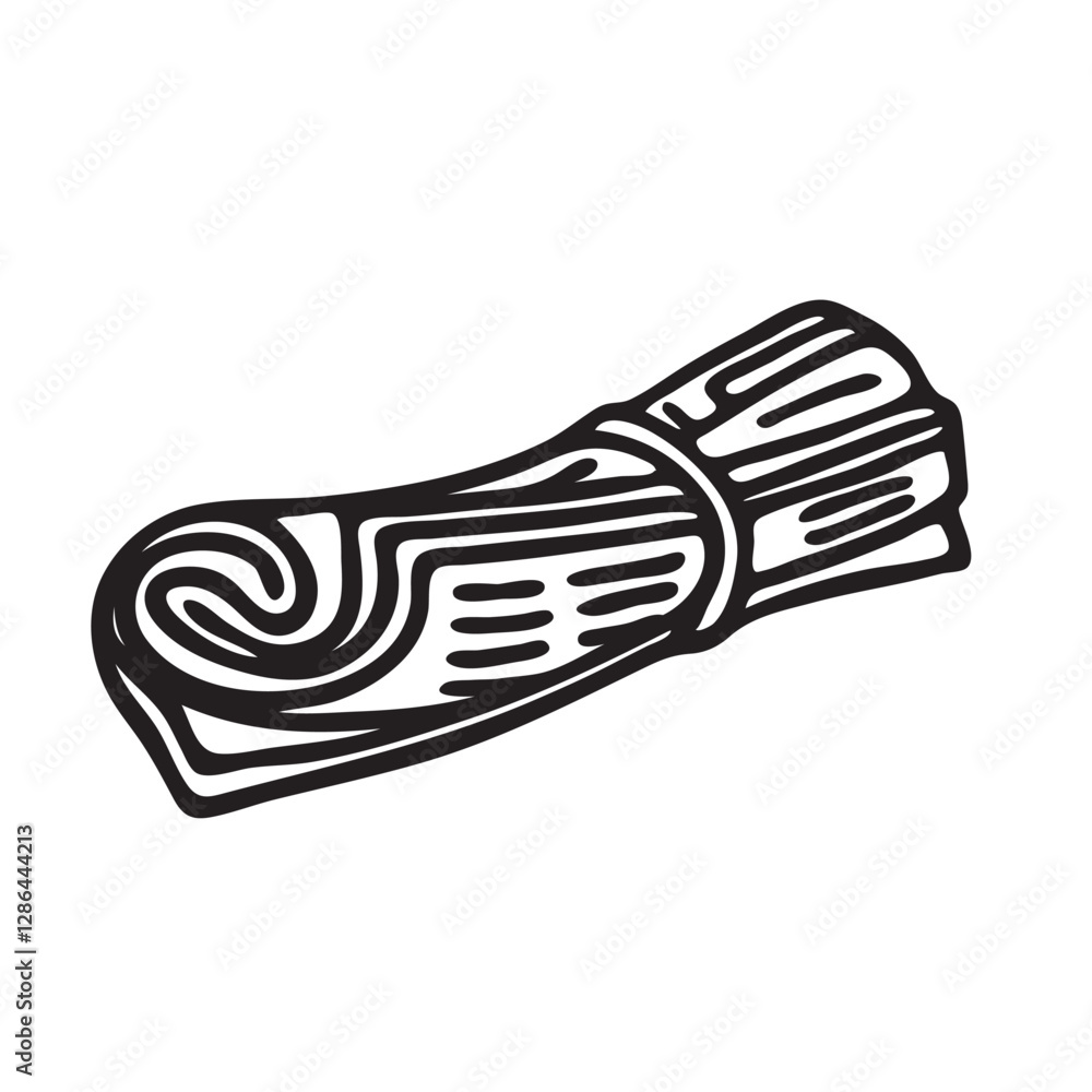 Doodle newspaper icon hand drawn with black line in freehand style. Vector illustration isolated on white background